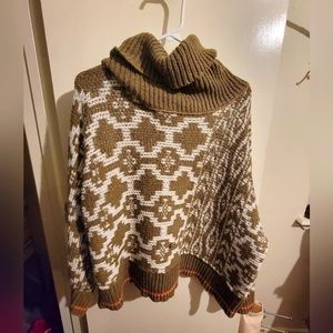 Hyfve Patterned Cowl Neck Sweater
